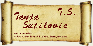 Tanja Šutilović vizit kartica